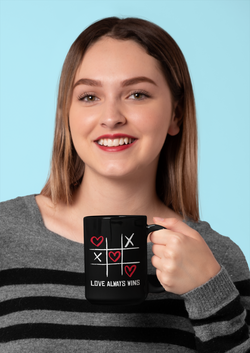 Love Always Wins coffee mug 15 ounces  black or white