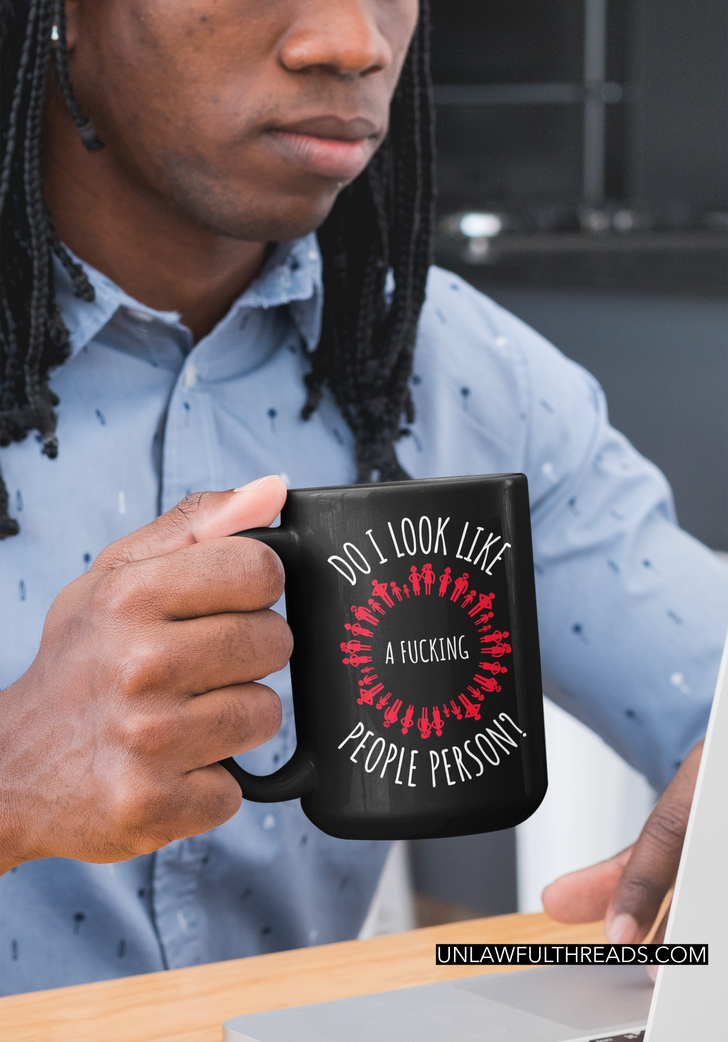 Do I look like a fucking people person? 15 ounce coffee mug