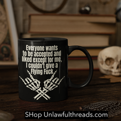 Flying Fuck skull edition 15 ounce ceramic coffee mug