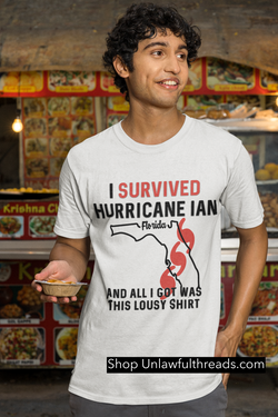 I survived hurricane Ian and all I got was this lousy shirt  classic cotton shirts