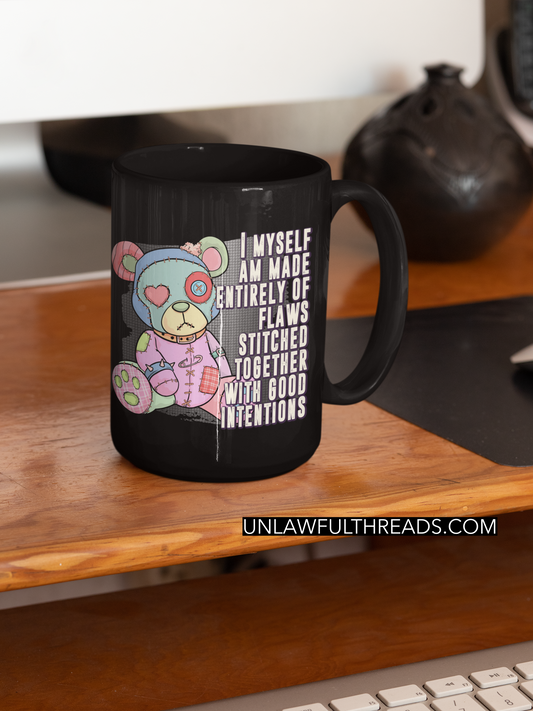 Stitched together with good intentions  15oz Ceramic  Coffee Mug