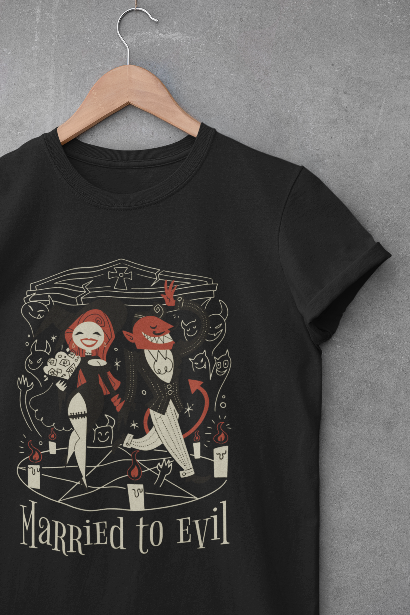 Married to Evil and Happily I might add classic cotton shirts available