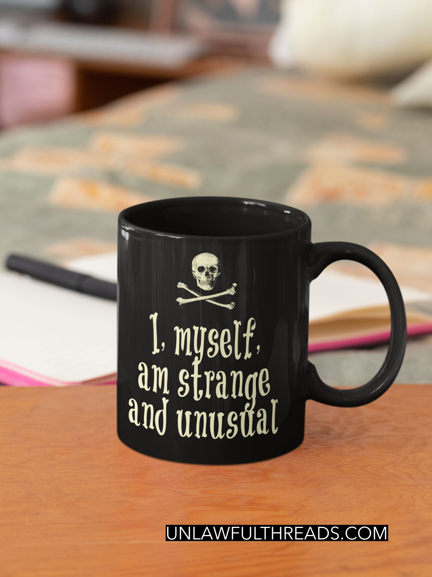 I, myself, am strange and unusual coffee mug 15oz.