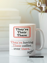 They're having their coffee over there  15 ounce coffee mug