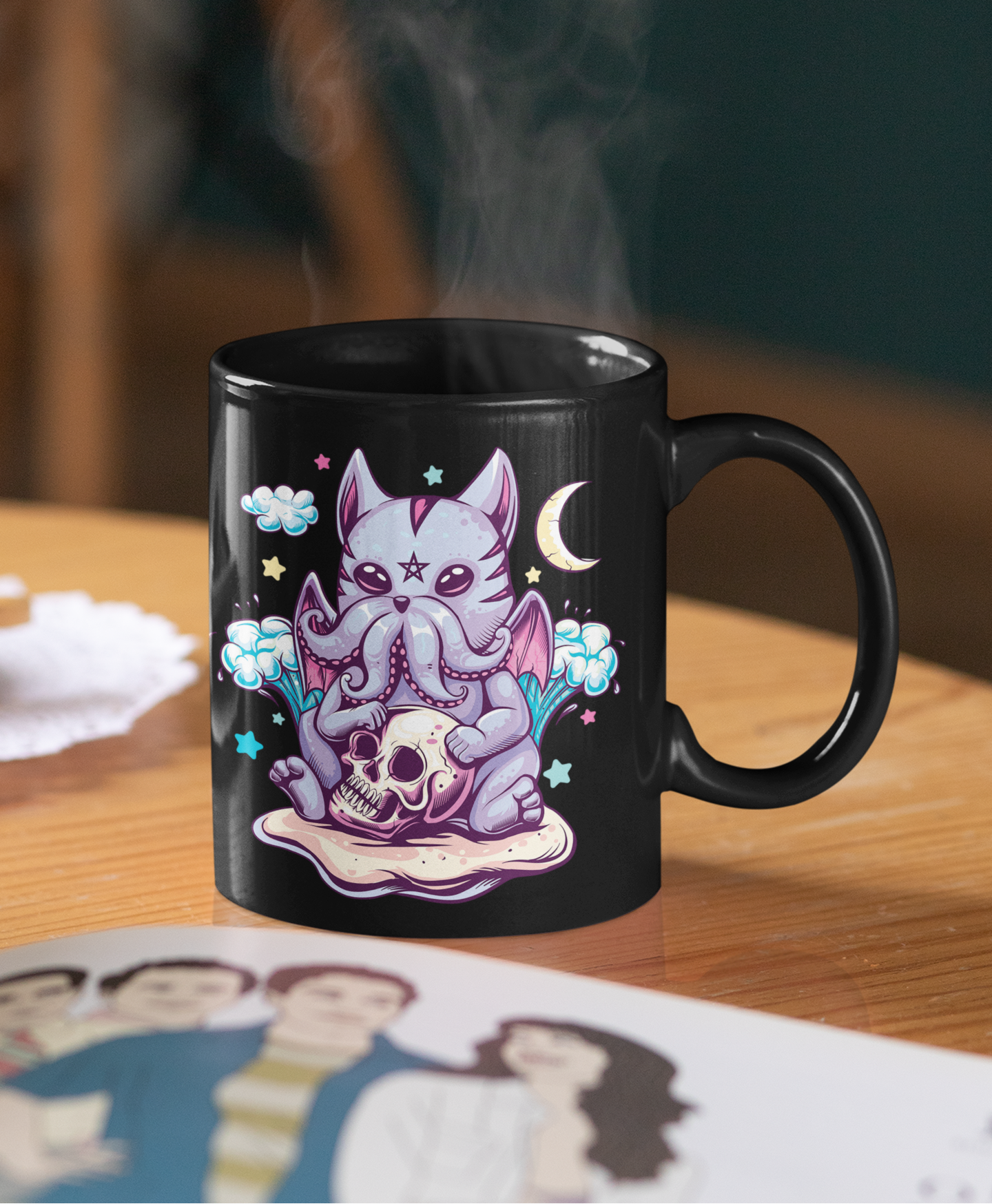 Kawaii Cathulhu C'thulhu pastel goth coffee mug 15 ounce and shirts available now