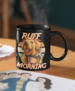 Ruff Morning 15 ounce coffee mug
