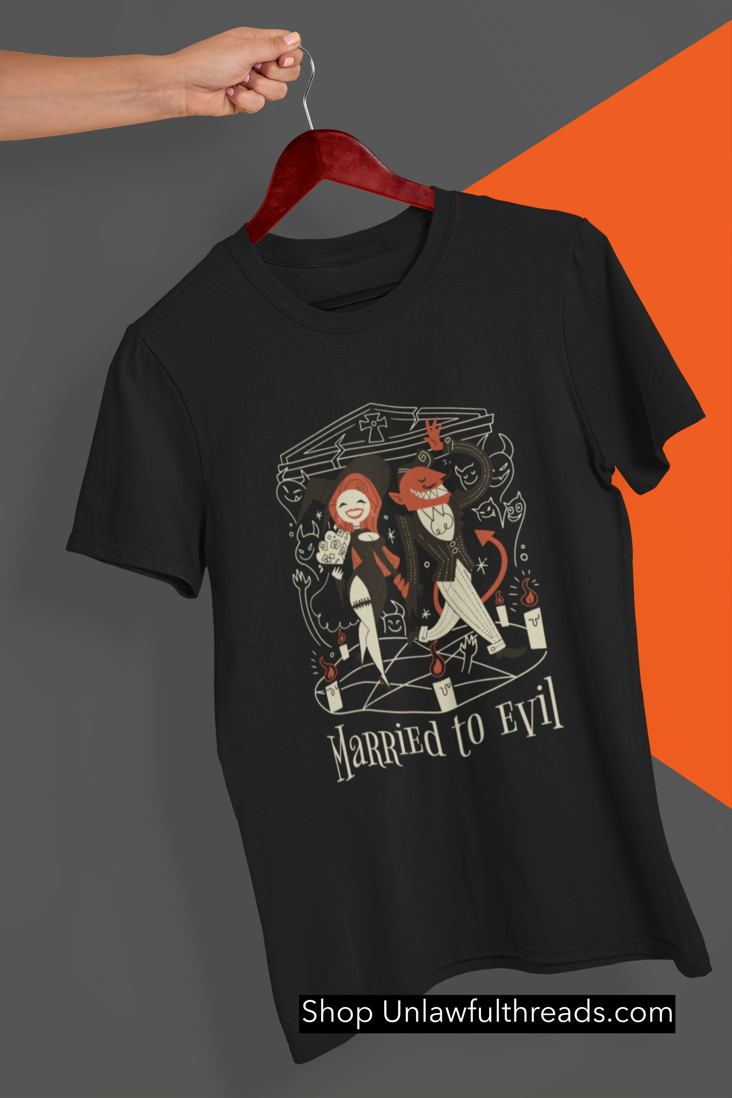 Married to Evil and Happily I might add classic cotton shirts available
