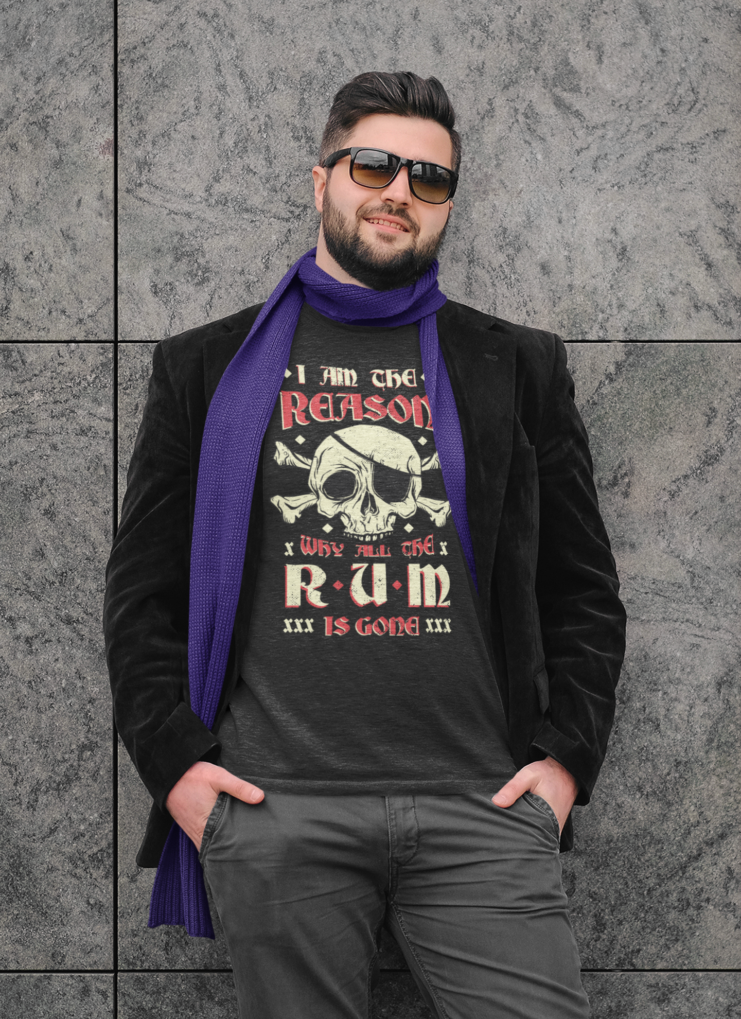 I am the reason why all the rum is gone shirts black m/w