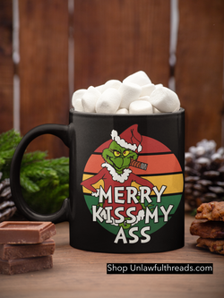 Merry Kiss My Ass coffee mug 15 ounces
