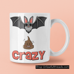 Bat Shit Crazy fruit bat edition coffee mug ceramic 15 ounces