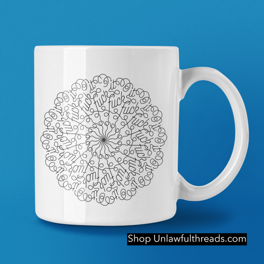 F*CK Mandala coffee mug 15 oz.