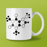 CAFFEINE MOLECULE       4 versions!    15 ounce coffee mugs
