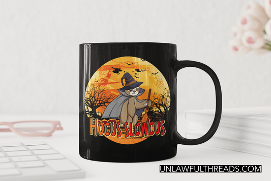 HOCUS SLOWCUS sloth witch coffee mug 15 ounces