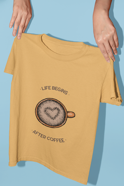 Life Begins After Coffee coffee shirt Gildan cotton