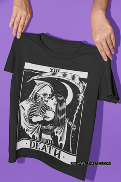 Tarot series DEATH LOVE Black shirts or mugs 15 ounces