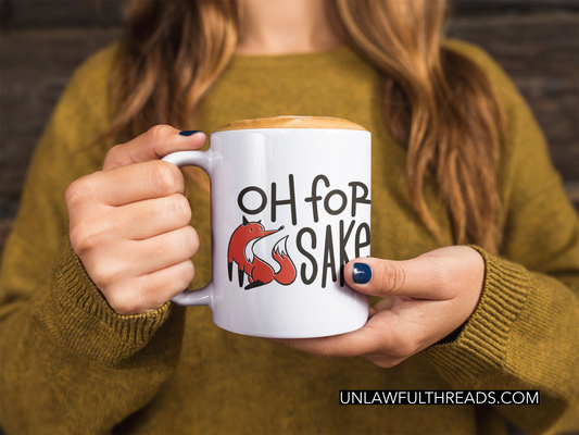 Oh For Fox Sake coffee mug  15oz Ceramic Mug