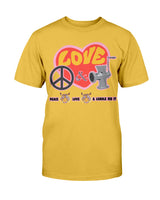 PEACE LOVE and CAROLE DID IT Gildan Cotton T-Shirt