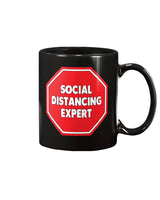 Social Distancing Expert Stop coffee mug 15 oz.