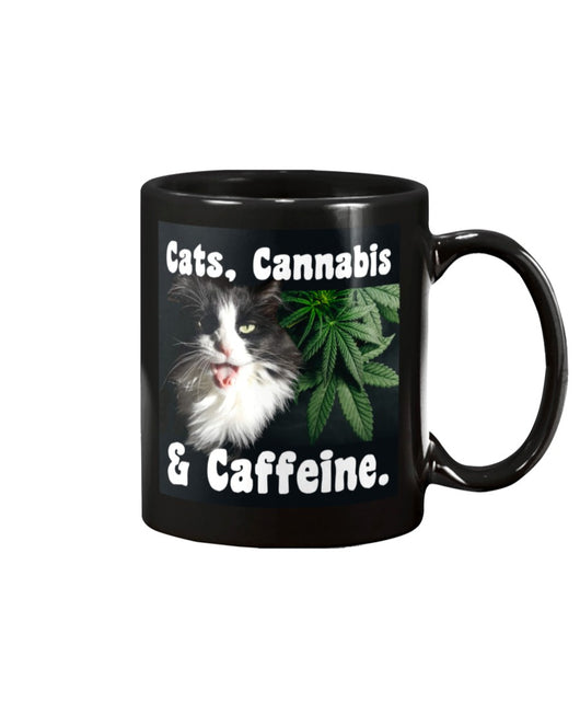 Cats, Cannabis and Caffeine  coffee mug 15oz Mug