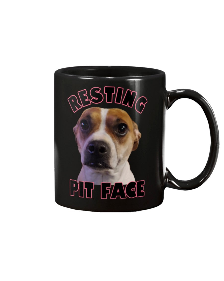 custom dog coffe mug pitbull Resting Pit Face custom dog coffee mug 15oz Mug