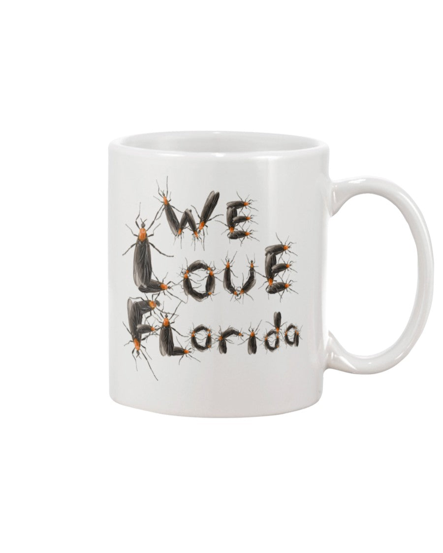 We Love Florida lovebugs mug 15 oz.