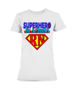 Superhero in Scrubs RN shirt Gildan Ultra Ladies T-Shirt