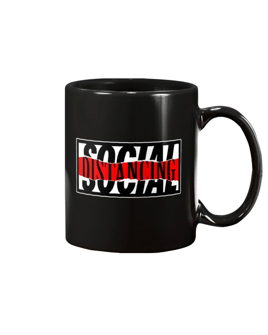 Social Distancing w a little distortion coffee 15oz Mug