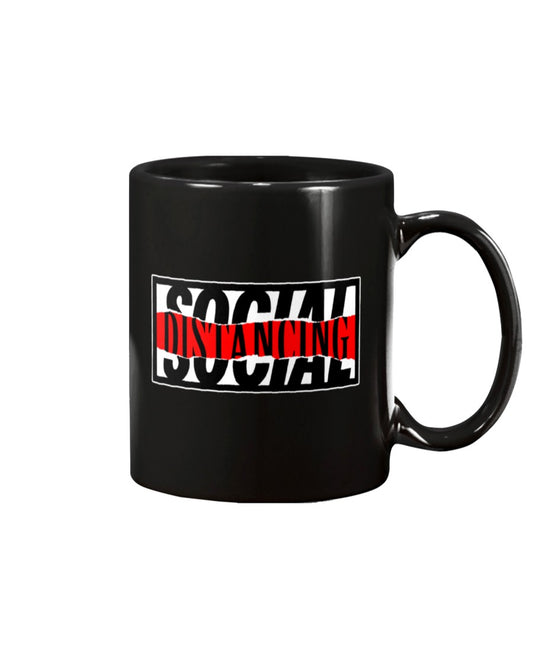 Social Distancing w a little distortion coffee 15oz Mug