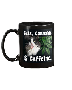 Cats, Cannabis and Caffeine  coffee mug 15oz Mug