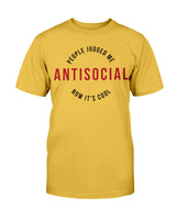 Antisocial now it's cool Gildan Cotton T-Shirt