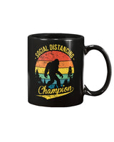 Bigfoot Social Distancing Champion sunset vintage circle  coffee 15oz Mug