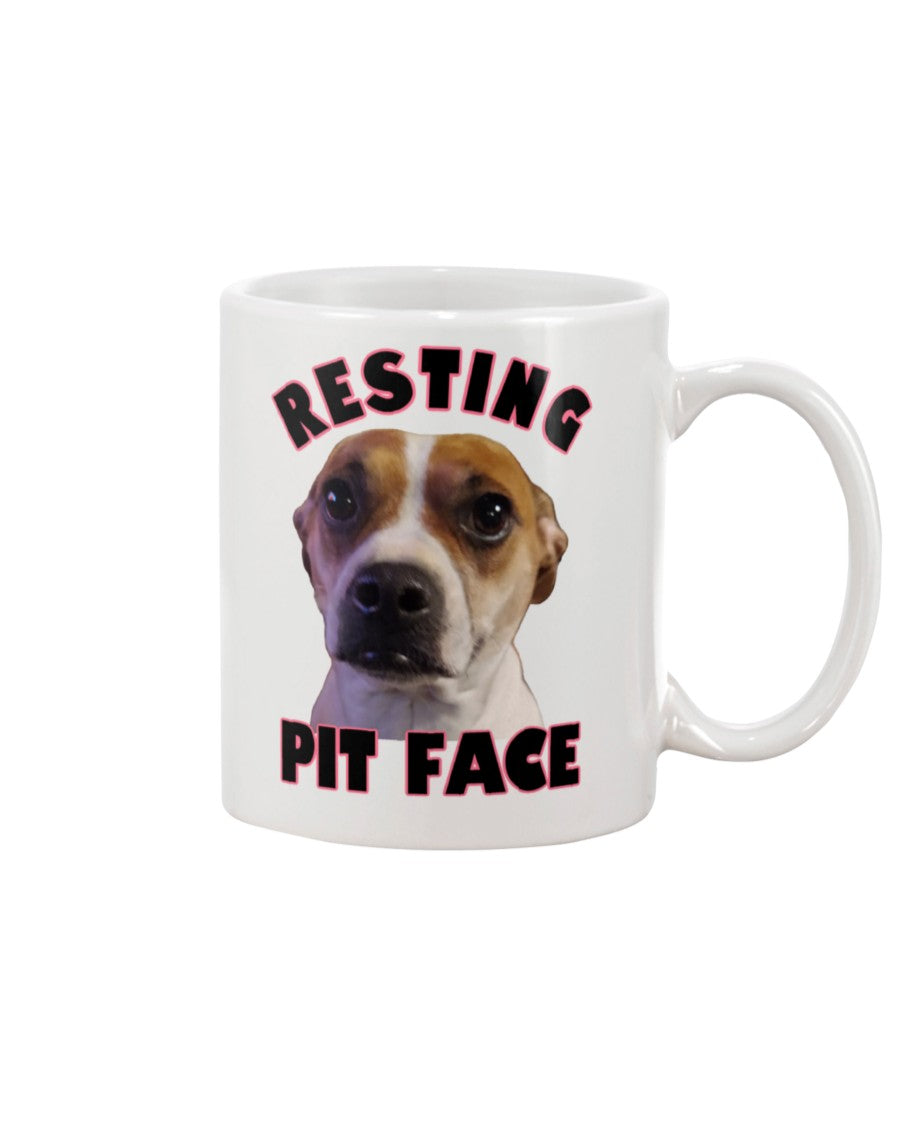 custom dog coffe mug pitbull Resting Pit Face custom dog coffee mug 15oz Mug