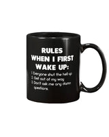 Rules when I first wake up coffee mug 15oz Mug