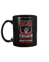 Skull shirt some say I don't play well with others skull coffee mug 15oz. or skull shirts