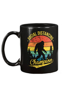 Bigfoot Social Distancing Champion sunset vintage circle  coffee 15oz Mug