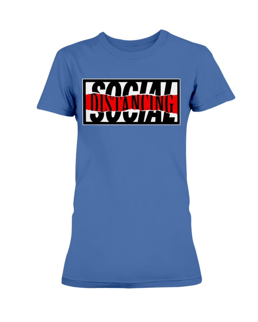 Social Distancing w a little distortion  Gildan Ultra Ladies T-Shirt