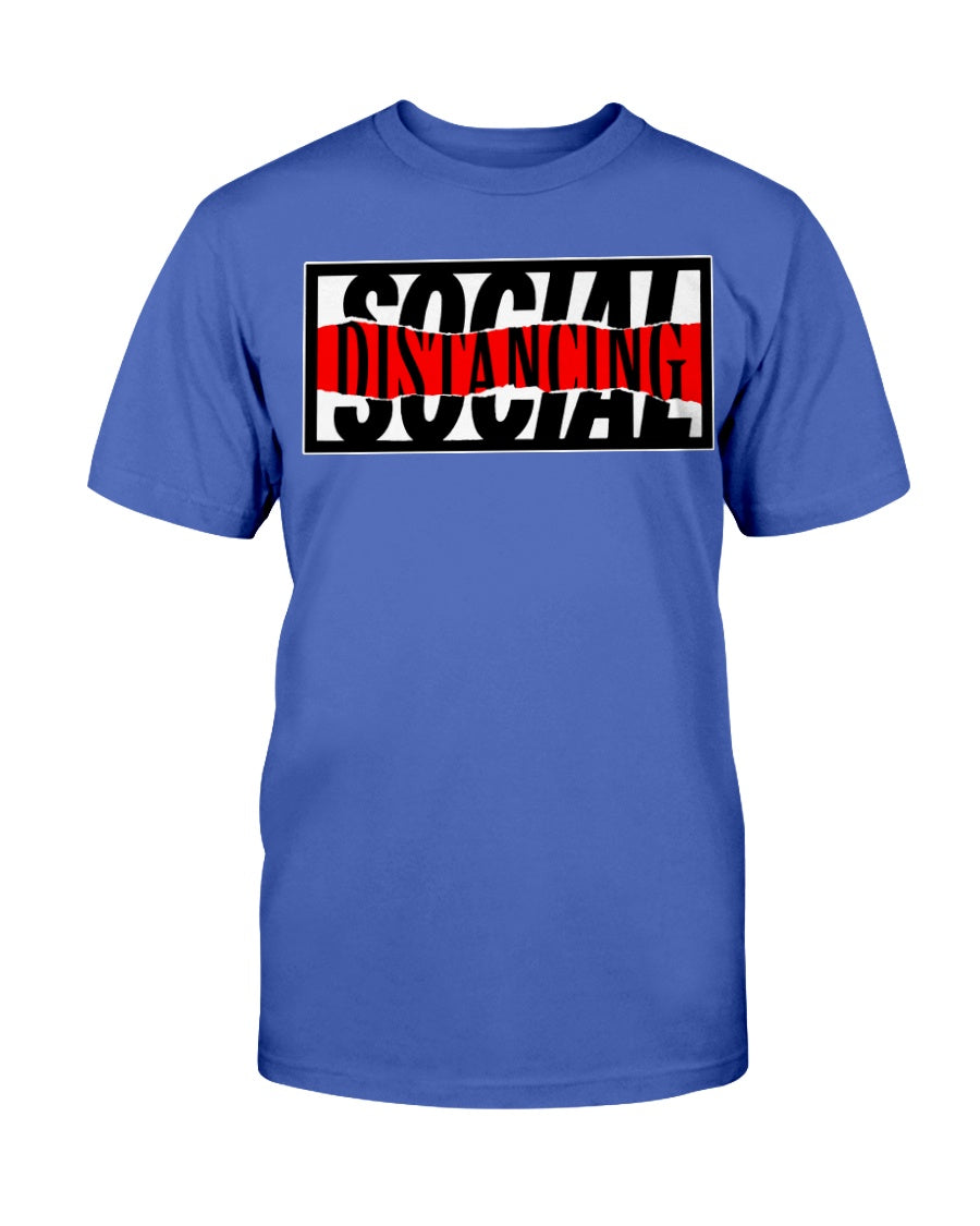 Social Distancing w a little distortion Gildan Cotton T-Shirt