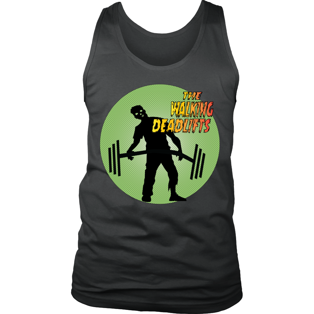 The Walking Deadlifts sleeveles Zombie lifting shirt! M/F cuts!