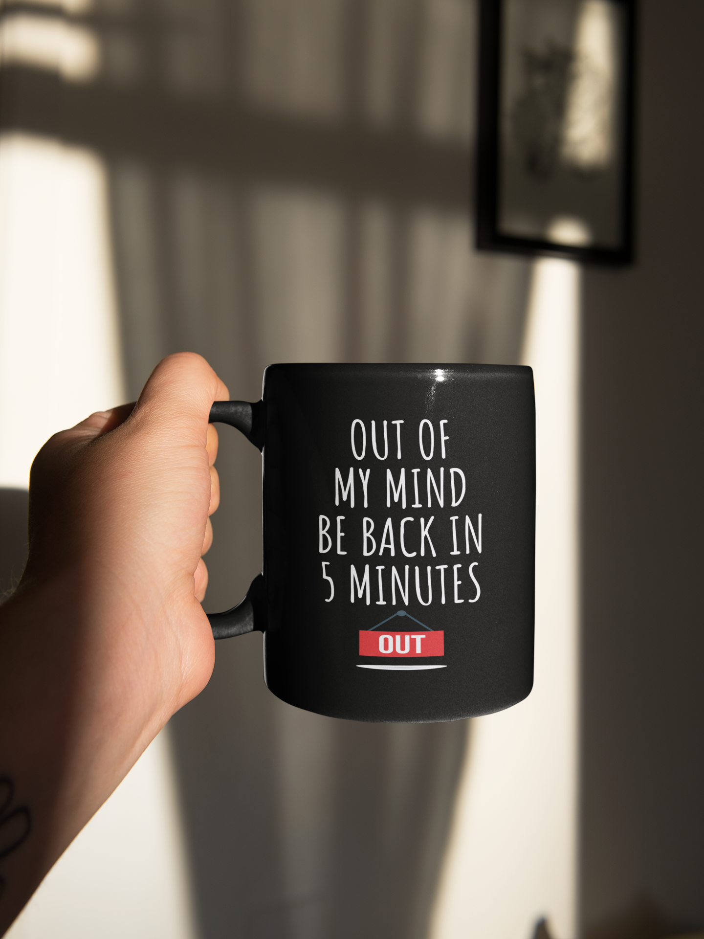 Out of My Mind Be Back in 5 minutes coffee mug 15 ounces of sanity