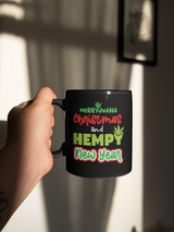 Merryjuana Christmas and a Hempy new year15 ounce mug