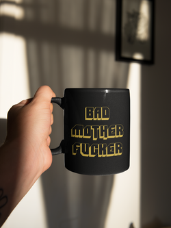 Bad Mother Fucker retro gold 15oz Ceramic Mug