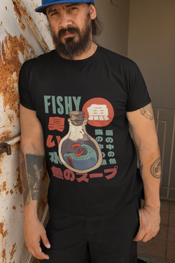 Fishy japanese  100% cotton shirts