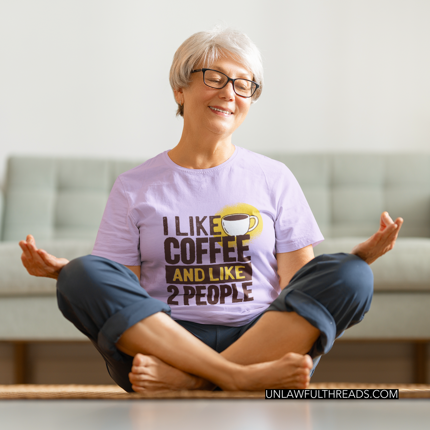 I Like Coffee and like 2 People shirt mens/womens Cotton