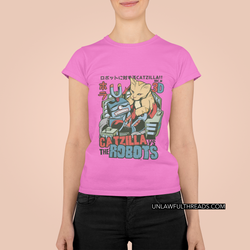 Catzilla VS Robots  shirt gildan