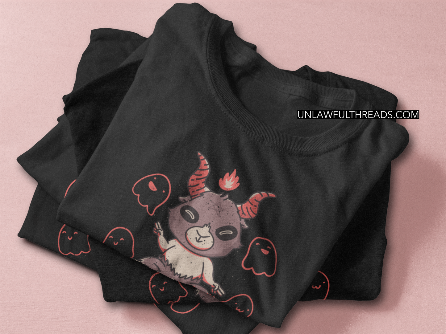 Cute Kawaii Baphomet shirts black m/w