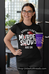 Sorry I can't my Murder Shows are on  classic cotton shirts m/f cuts