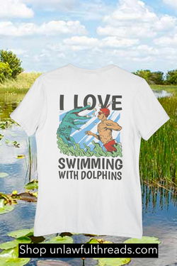 I love swimming with Dolphins classic cotton shirts men ad women fits and sizes available