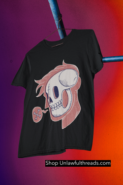 Skull Face Speaking classic cotton shirts m or f cuts