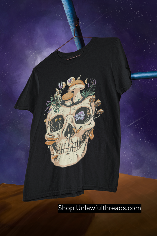 Skullshrooms Beyond Life classic cotton shirts male and female cuts available